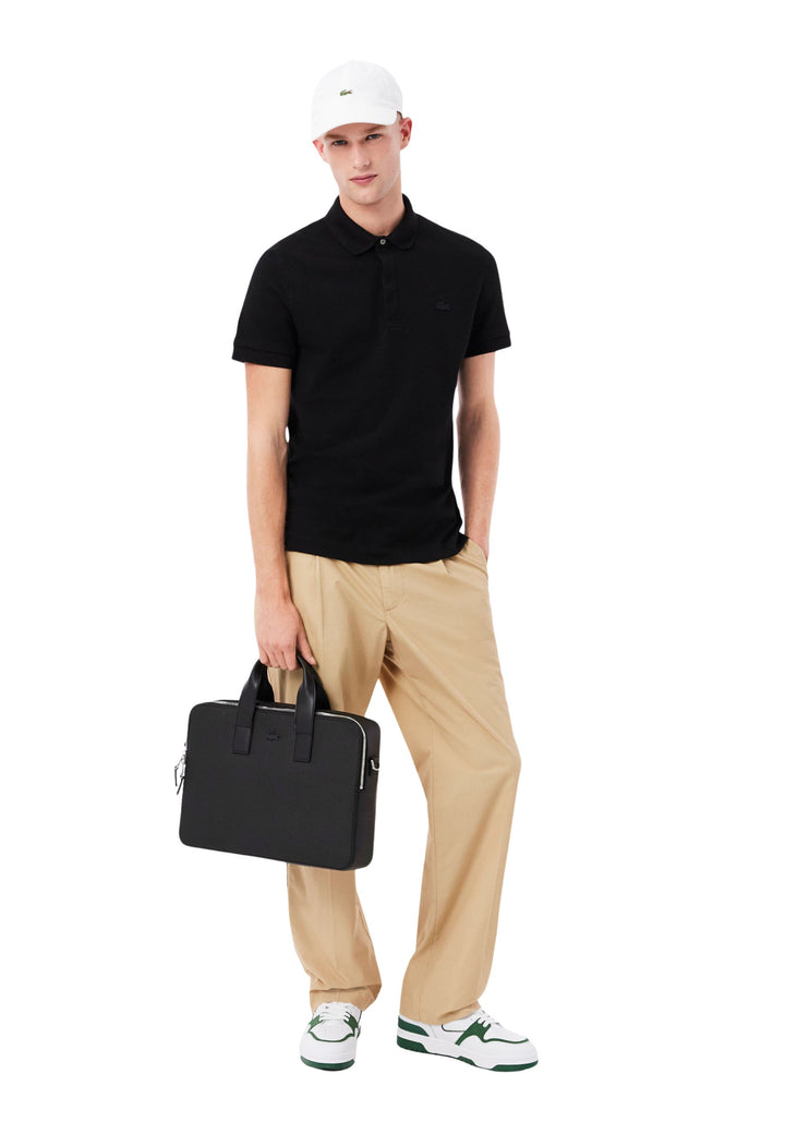 Lacoste Chantaco Leather Laptop Bag NH2921CE Black