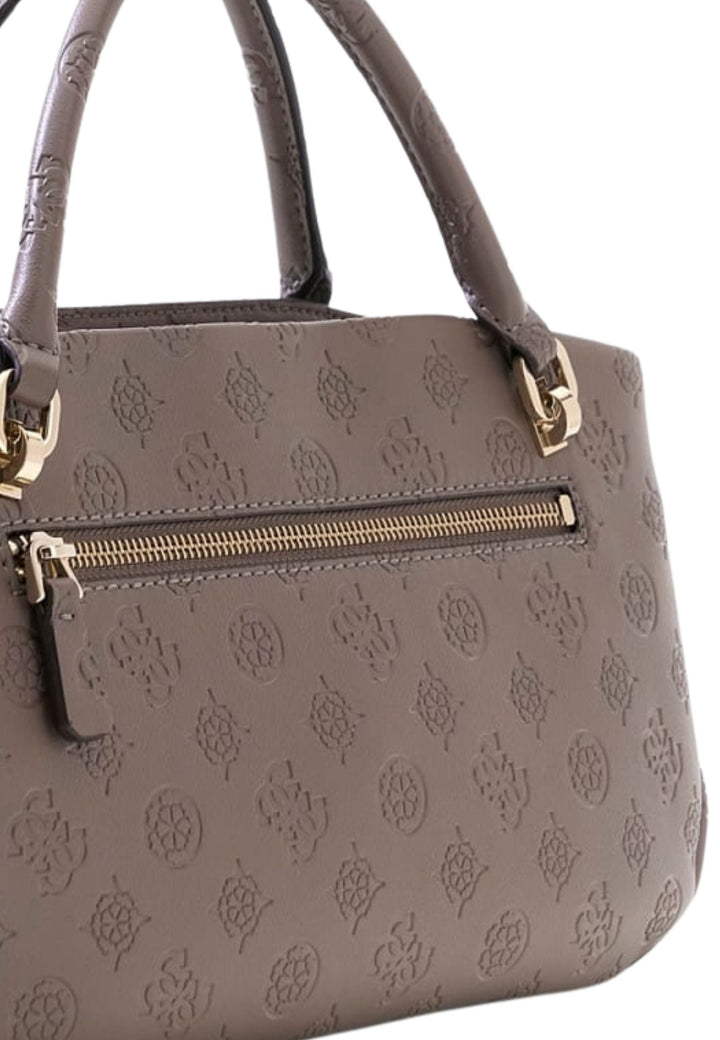 Guess Håndtaske Carmella 3 Compartiments Taupe Logo