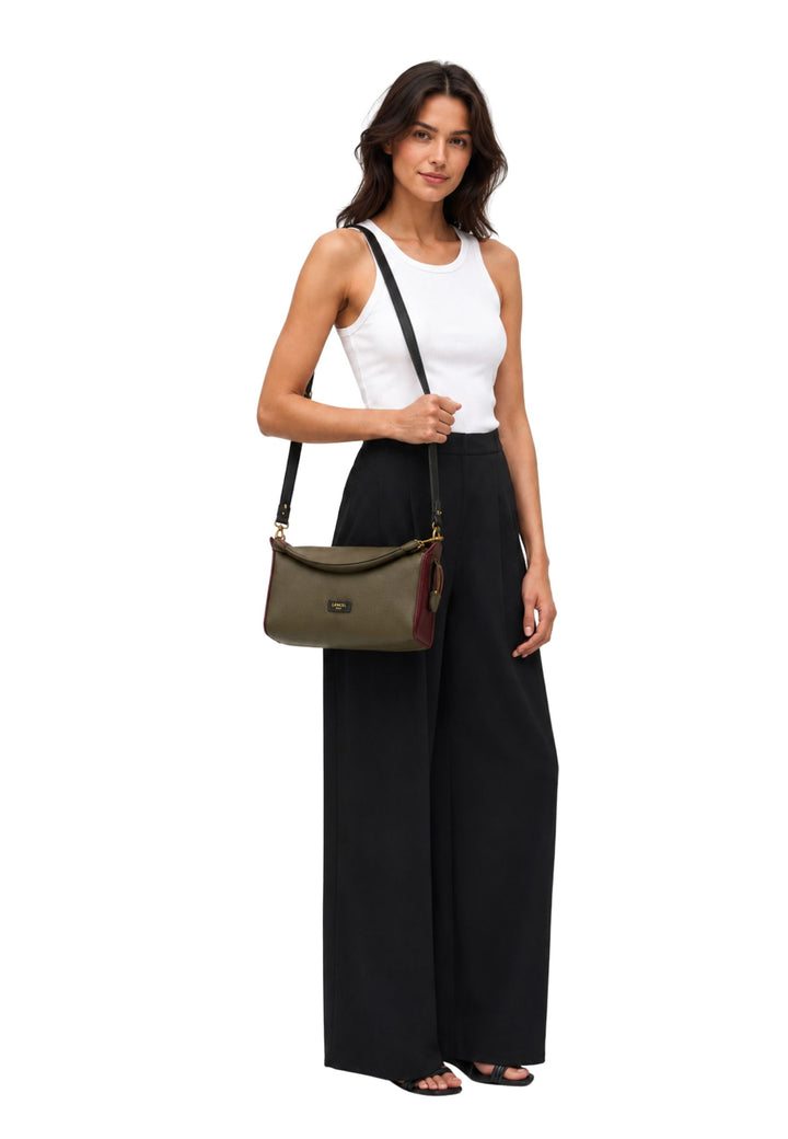 Lancel Louison Hobo-Beutel M Lieder Kaki
