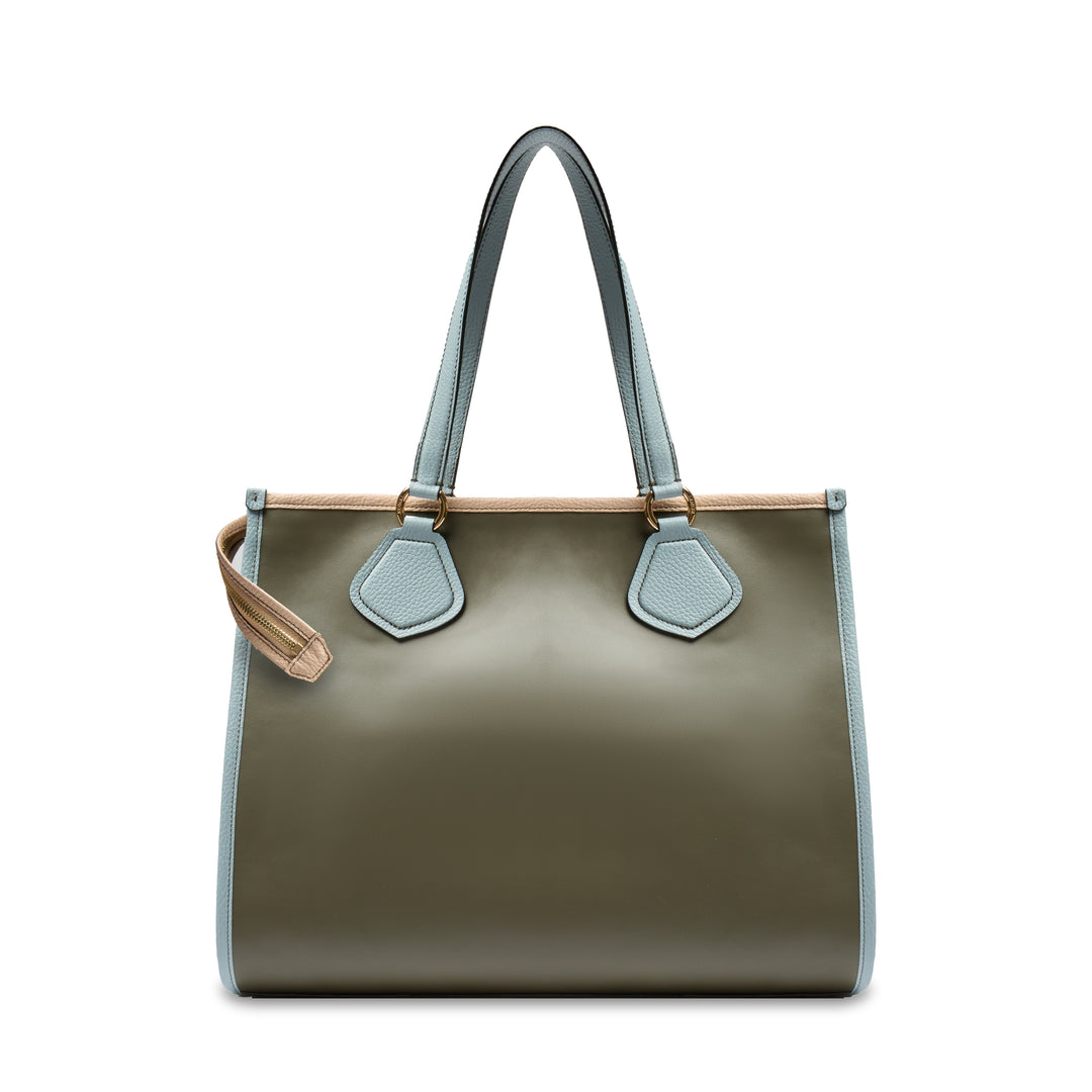 Lancel Cabas / Iepirkšanās Lancel Tote Anim Color Block Mco Kaki Fonce Sievietei A13369AHTU