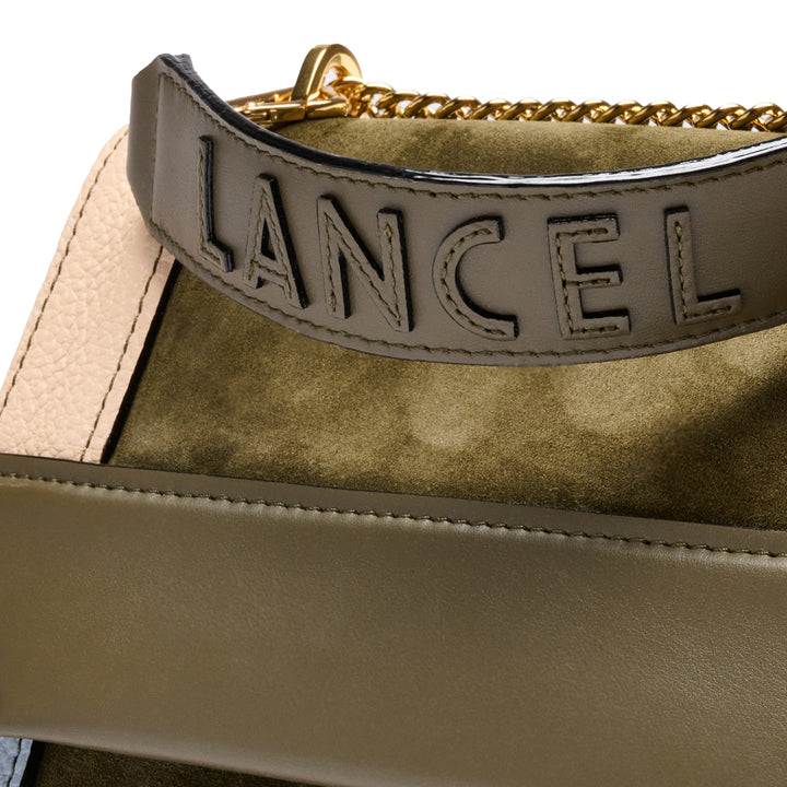 Lancel Sac Rabat M Ninon Color Block Mco Kaki Fonce Femme A13370AHTU