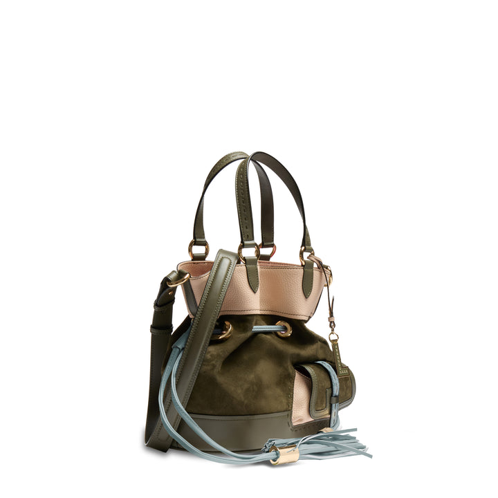 Lancel Sacs à main M Pf Animation Colorblock Mco Kaki Fonce Femme A13372AHTU