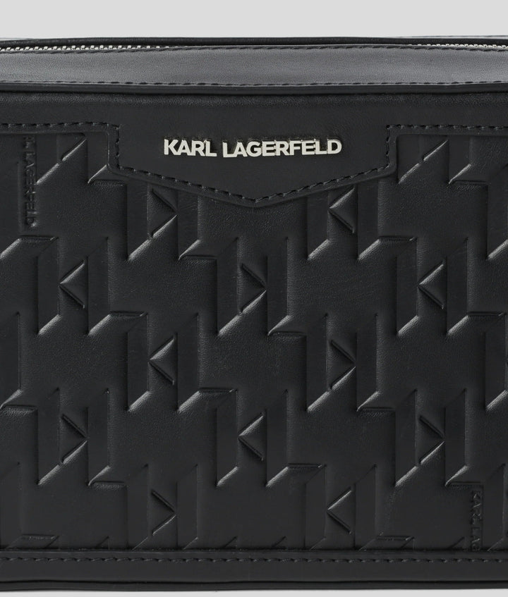 Torba na aparat K/LOOM z czarnego skóry Karl Lagerfeld A1M30067 Noir