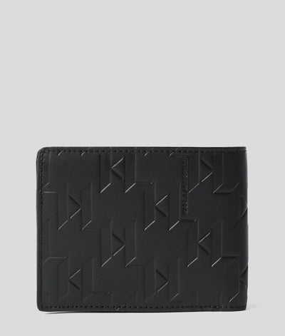 Portefeuille en Cuir K/Loom à deux volets Karl Lagerfeld A1M32015 Noir