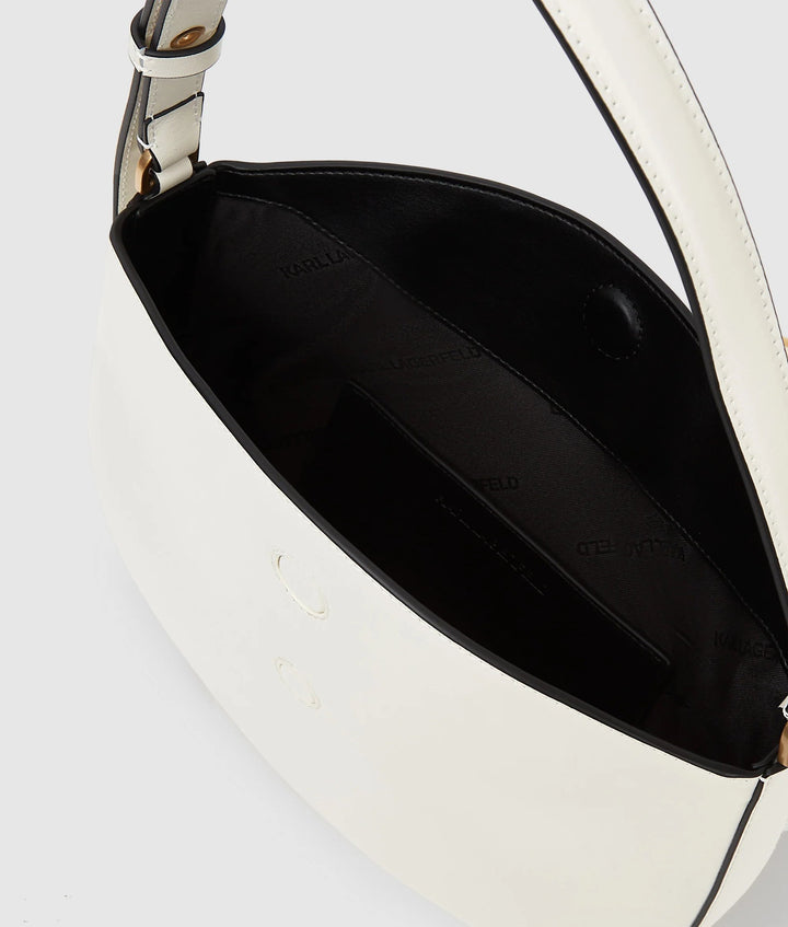 Maanvormige tas K/Signature B1W30059 Karl Lagerfeld Wit