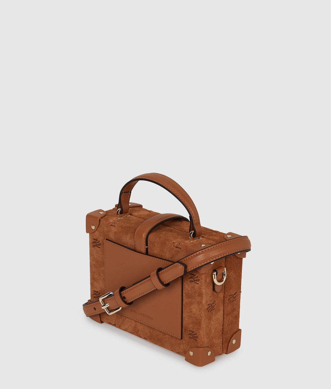 Sac à main Karl Lagerfeld avec cadenas B1W30266 Daim K/Autograph Tan