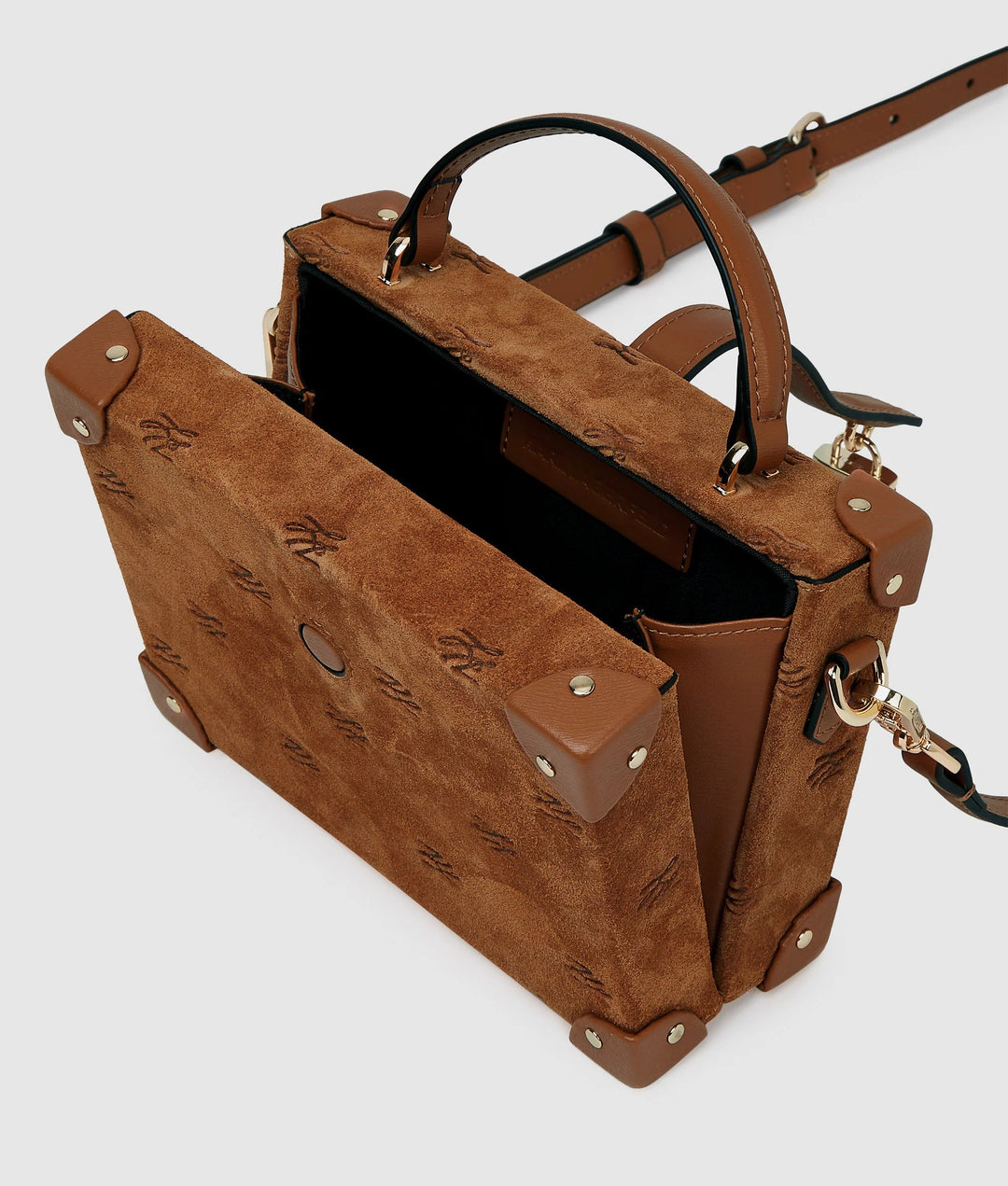 Sac à main Karl Lagerfeld avec cadenas B1W30266 Daim K/Autograph Tan