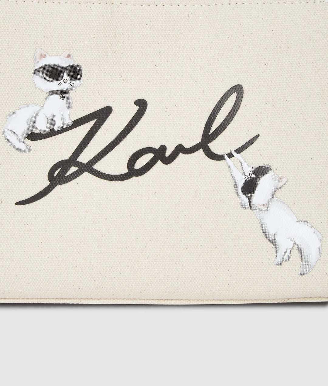 Sac à main Karl Lagerfeld Ikon Signature B1W50094 Choupette Blanc Natural