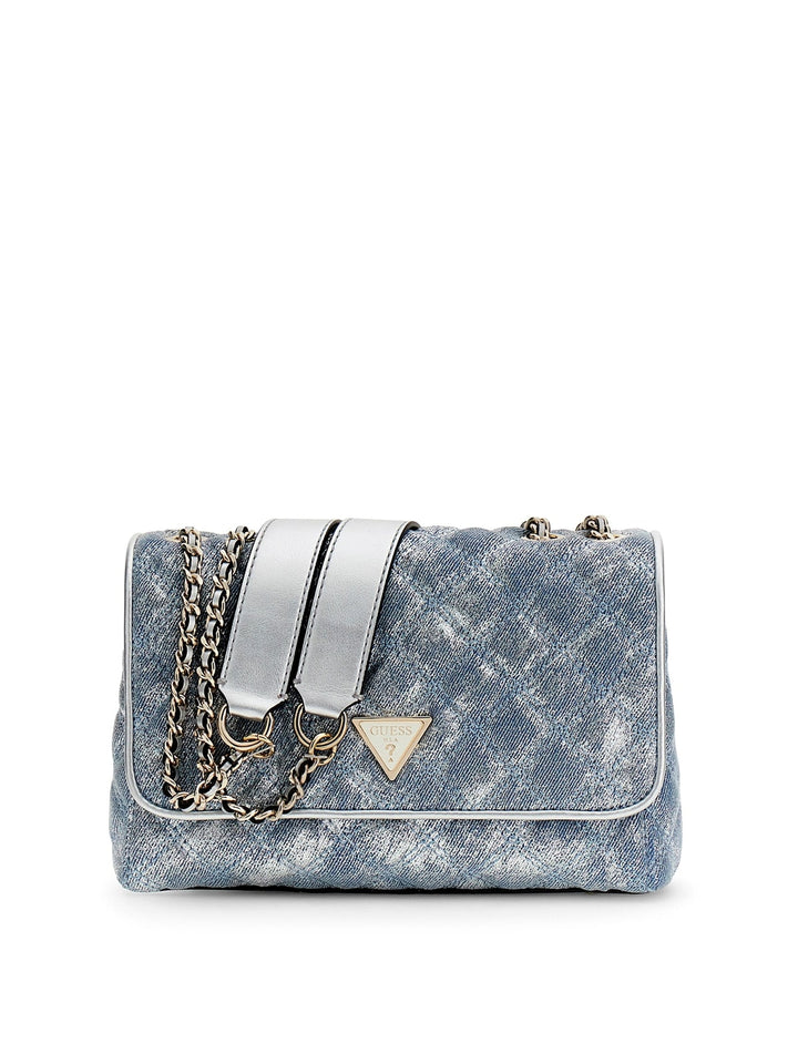 Guess Shoulder Bag Cerelia Shoulder Sat Metallic Denim DG967320