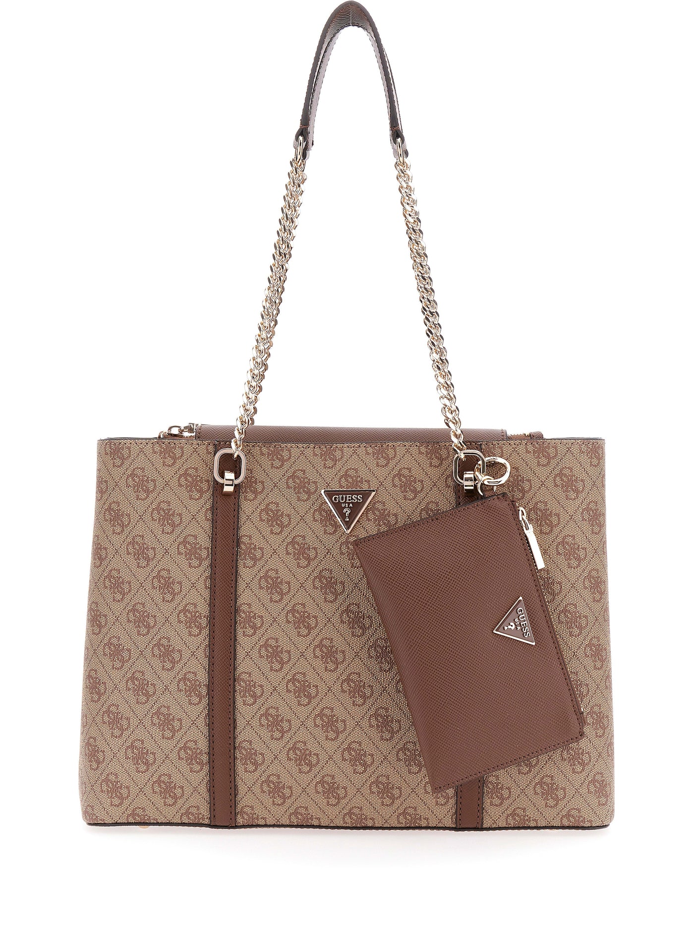Sacs à main Guess Eco Brenton Latte Logo/Brown ESG896823
