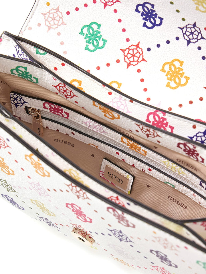 Guess Emelie Logo Top Zip Multi Logo Shoulder Bag GM992820