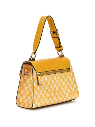 Sac Rabat Guess Hallie Top Handle Fl Yellow Logo JT874020