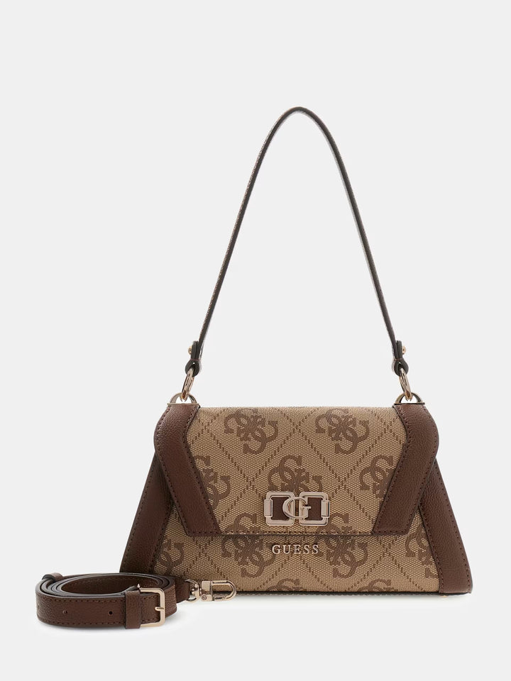 Guess Sacs à main Karnilla Logo Bucket Latte Logo/Brown OS990119