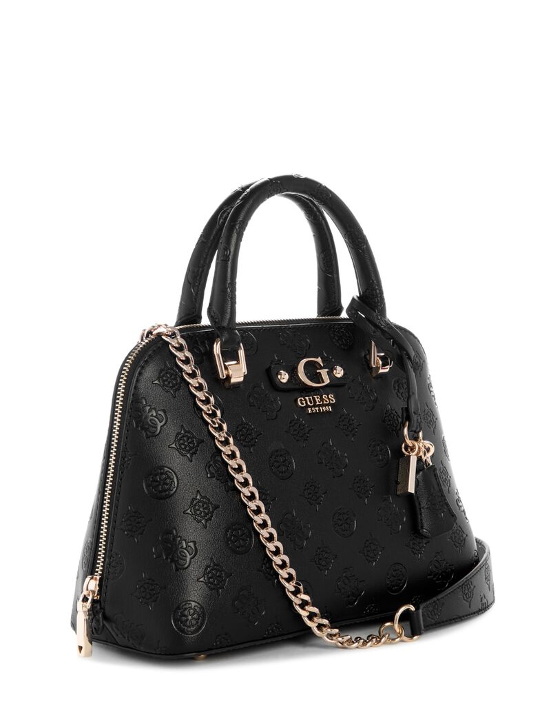 Guess Torba Na Ramię Dita Dome Satchel Black Logo PD760205