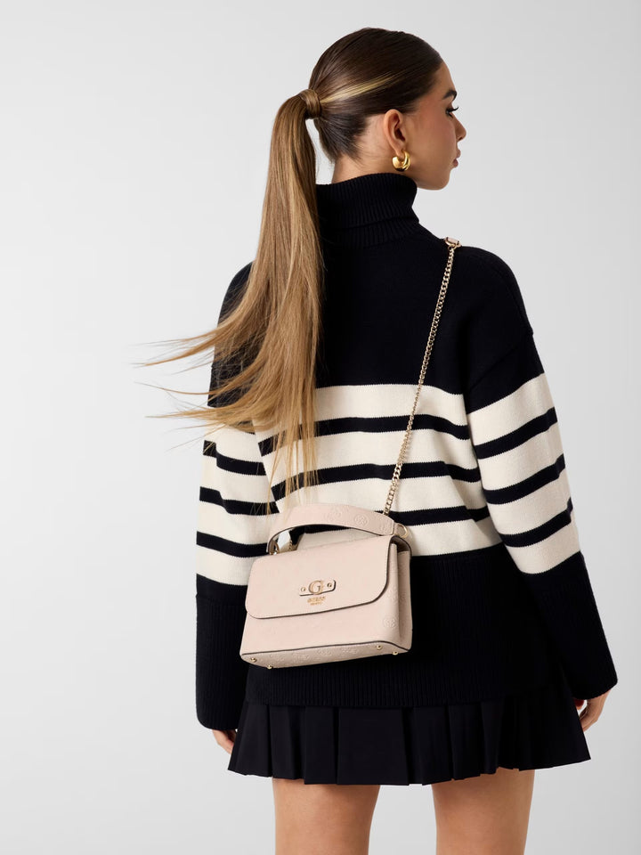 Guess Shoulder Bag Dita Dome Satchel Light Taupe Logo PD760221