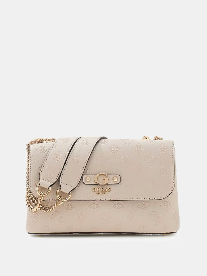 Guess Sac Bandoulière Dita Dome Satchel Light Taupe Logo PD760221