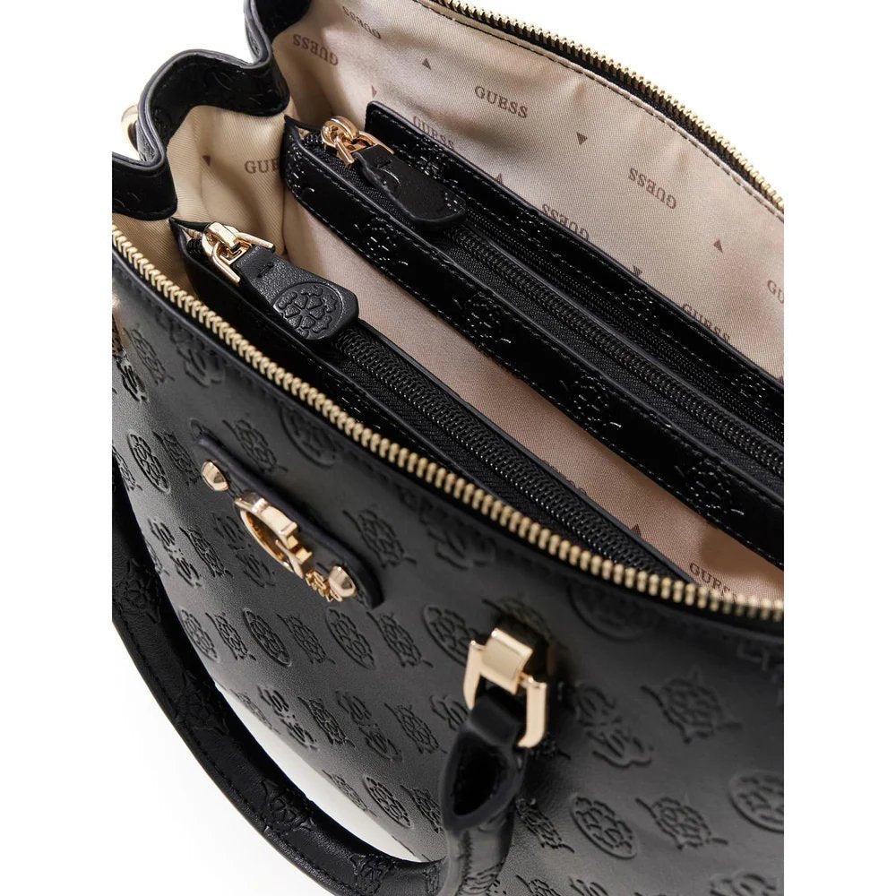 Guess Sac Bandoulière Dita Dome Satchel Black Logo PD760206