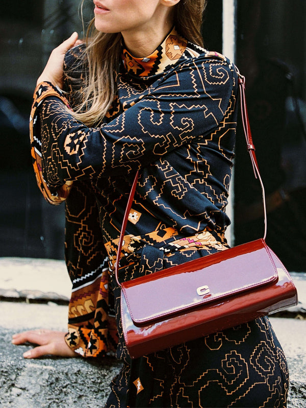 Carel Paris Sacs À Main Place De La Madeleine Cuir Rouge