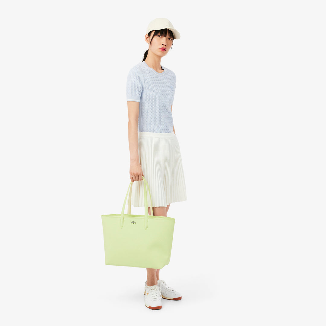 Lacoste Anna Zip Tote Bag Sencha Powder