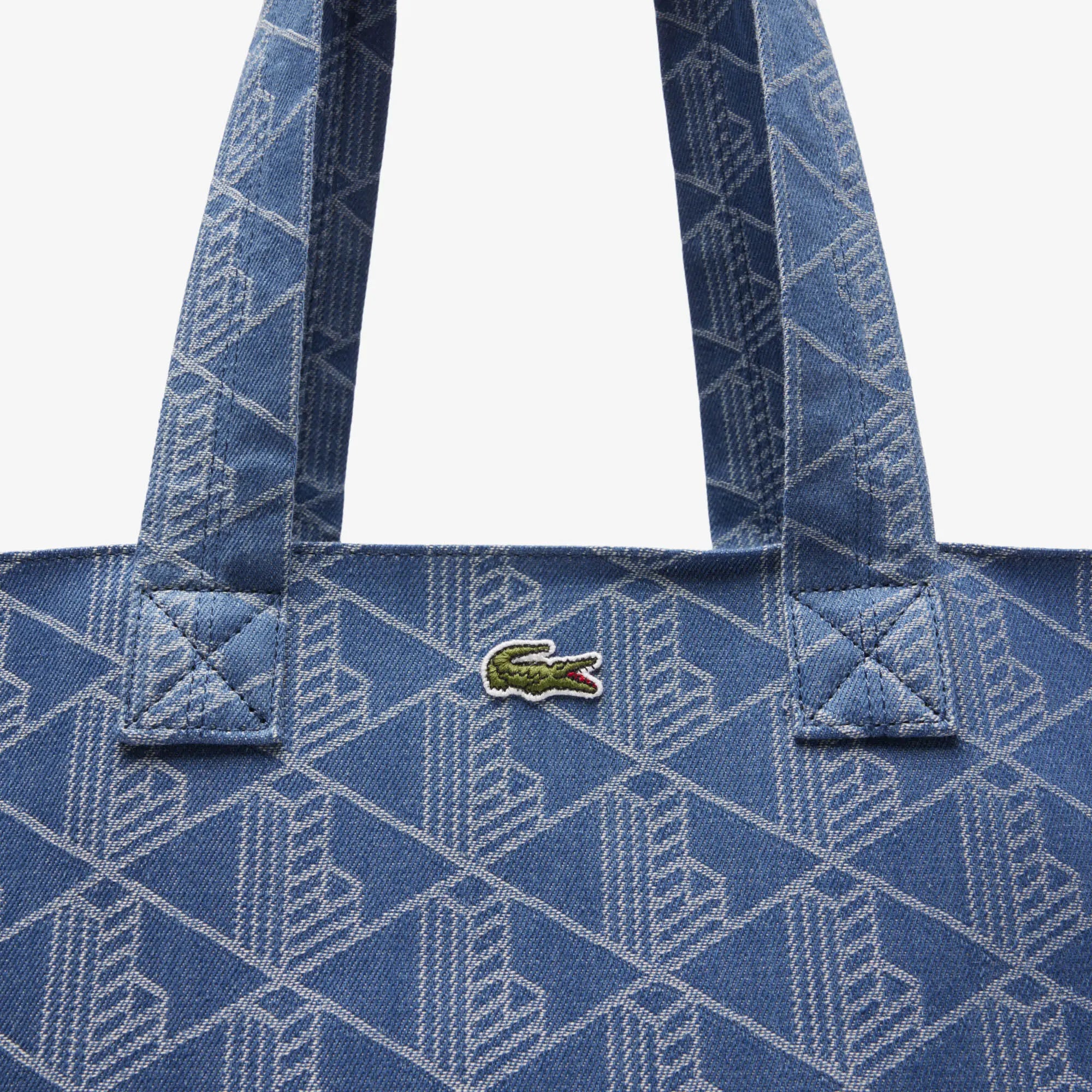 Lacoste XL Summer Pack Mono Jacquard Denim Tote Bag – Lucky Bag