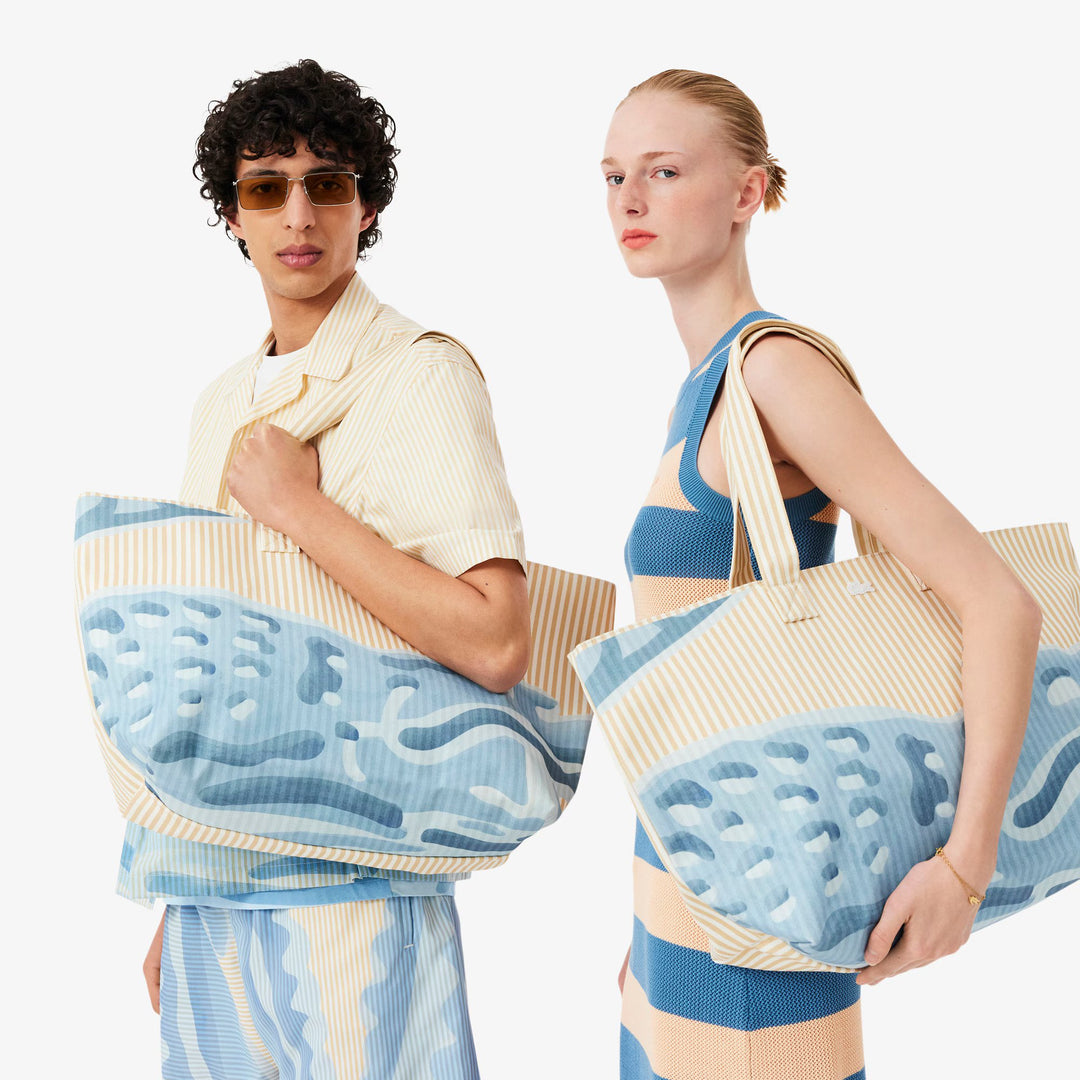 Torba typu shopper Lacoste Anna XL unisex biała