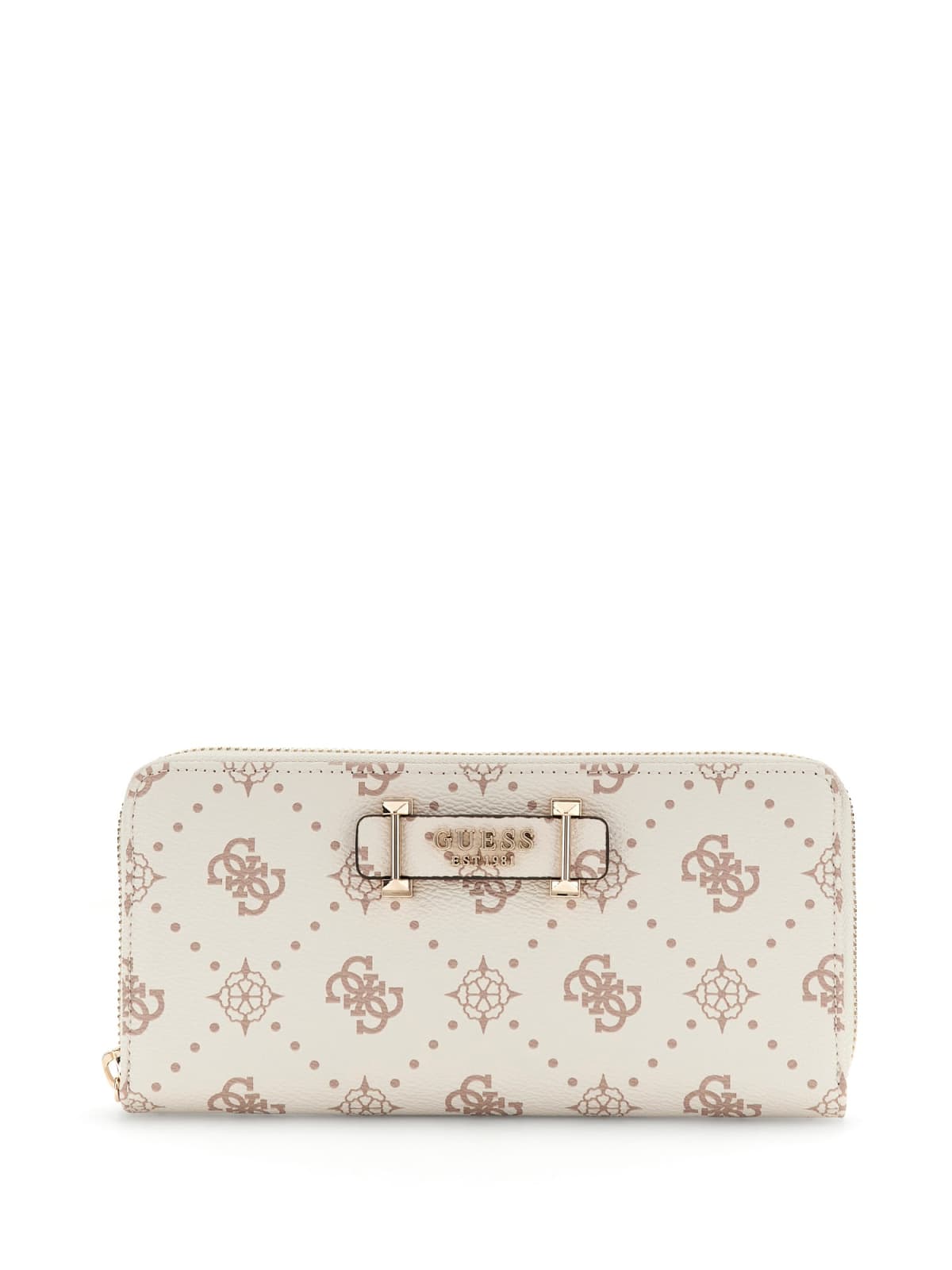 GUESS schoudertas Silia Convertible Xbody Flap Bag Vanilla Logo crème