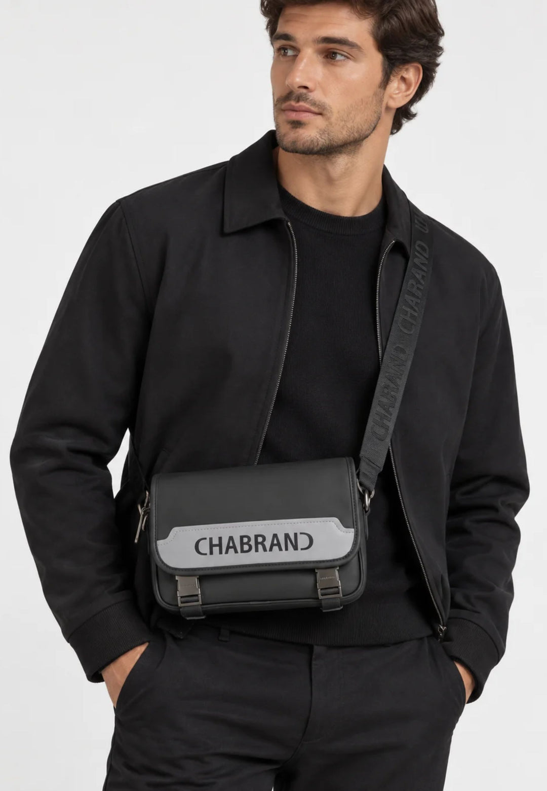 Chabrand Touch Bis zipped bag Black/Grey