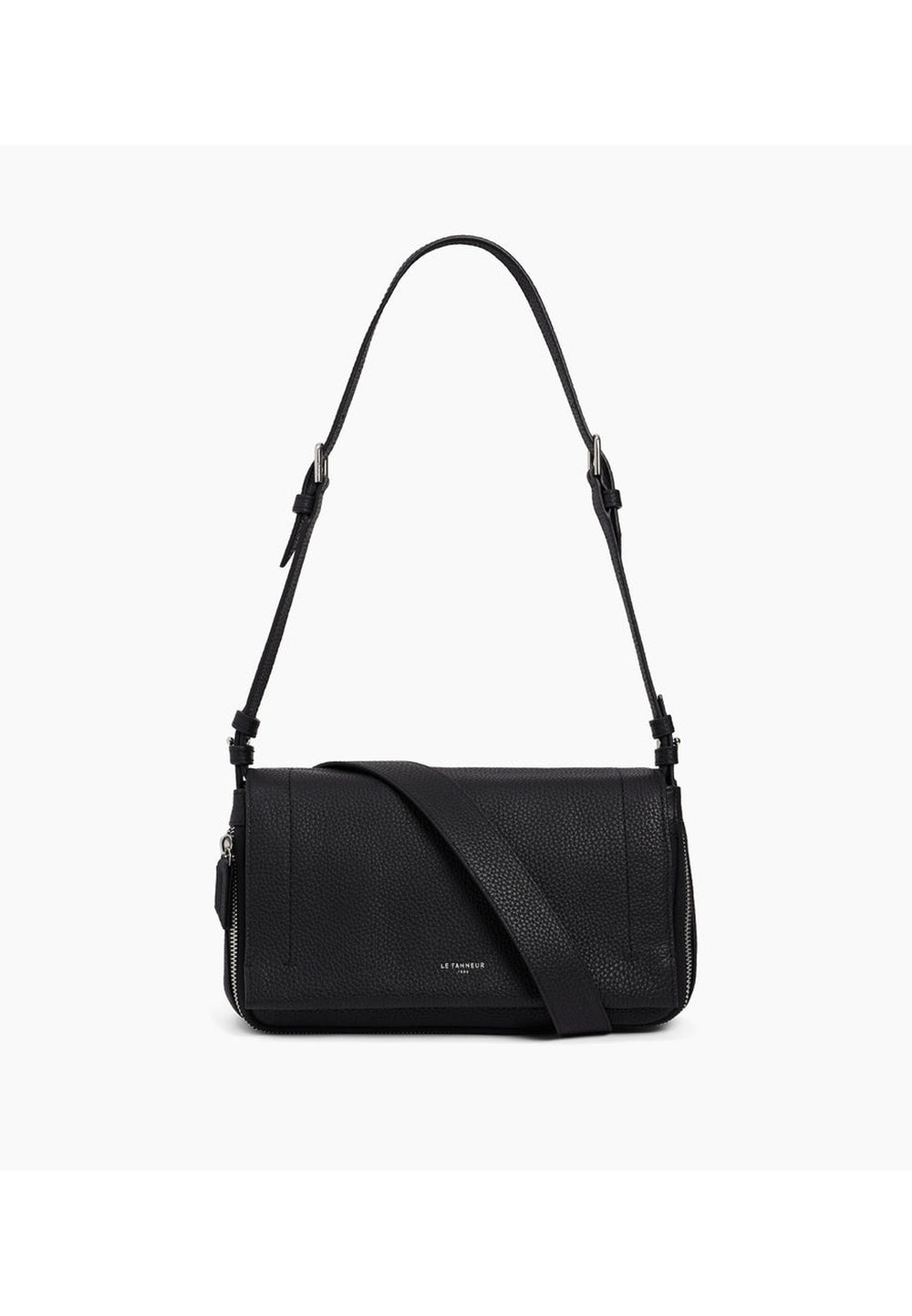 Le Tanneur Sac Bandoulière Aurore Noir