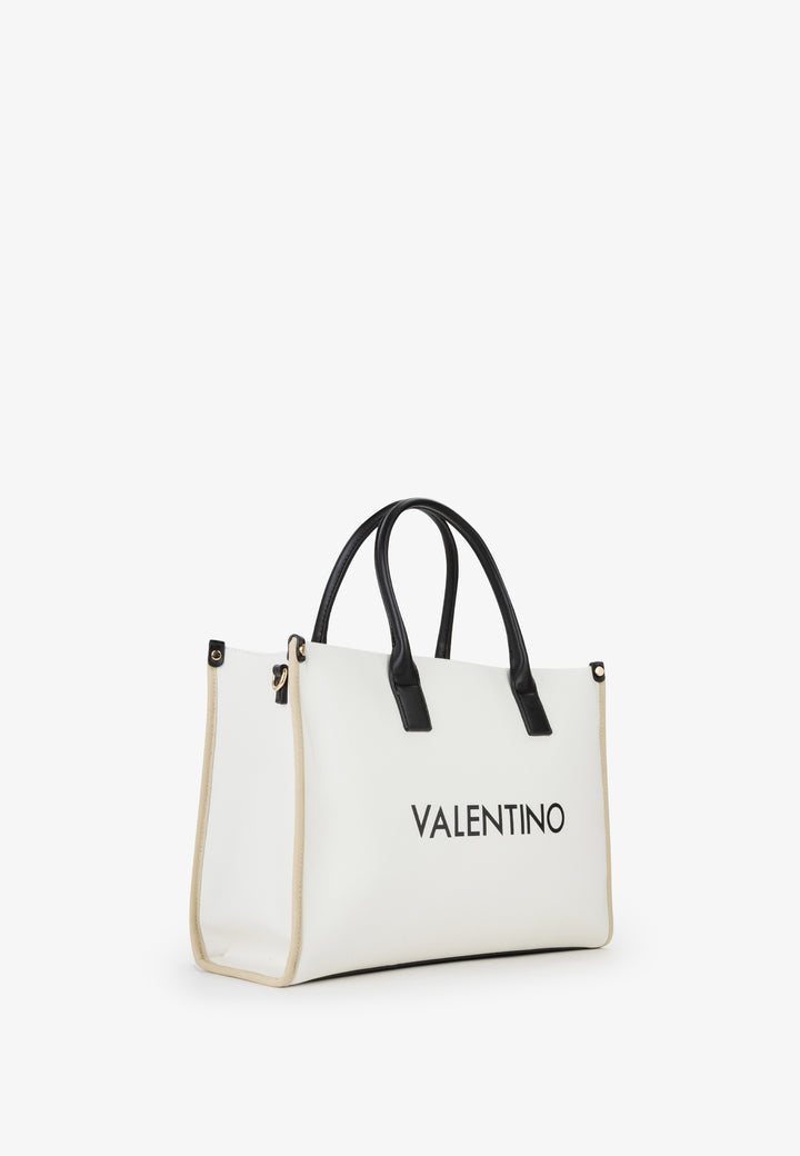 Valentino Sac Cabas Acantha Noir Femme VBS9U304 Ecru/Nero