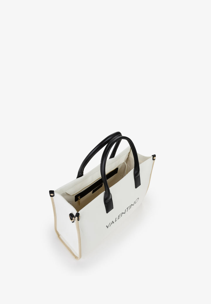 Valentino Sac Cabas Acantha Noir Femme VBS9U304 Ecru/Nero