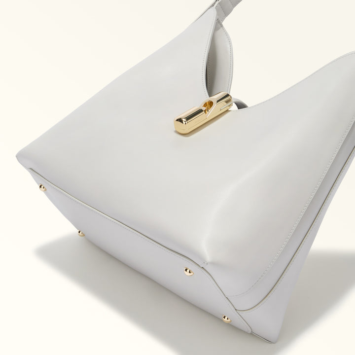 Furla Sac Bandoulière M Goccia Cuir Blanc