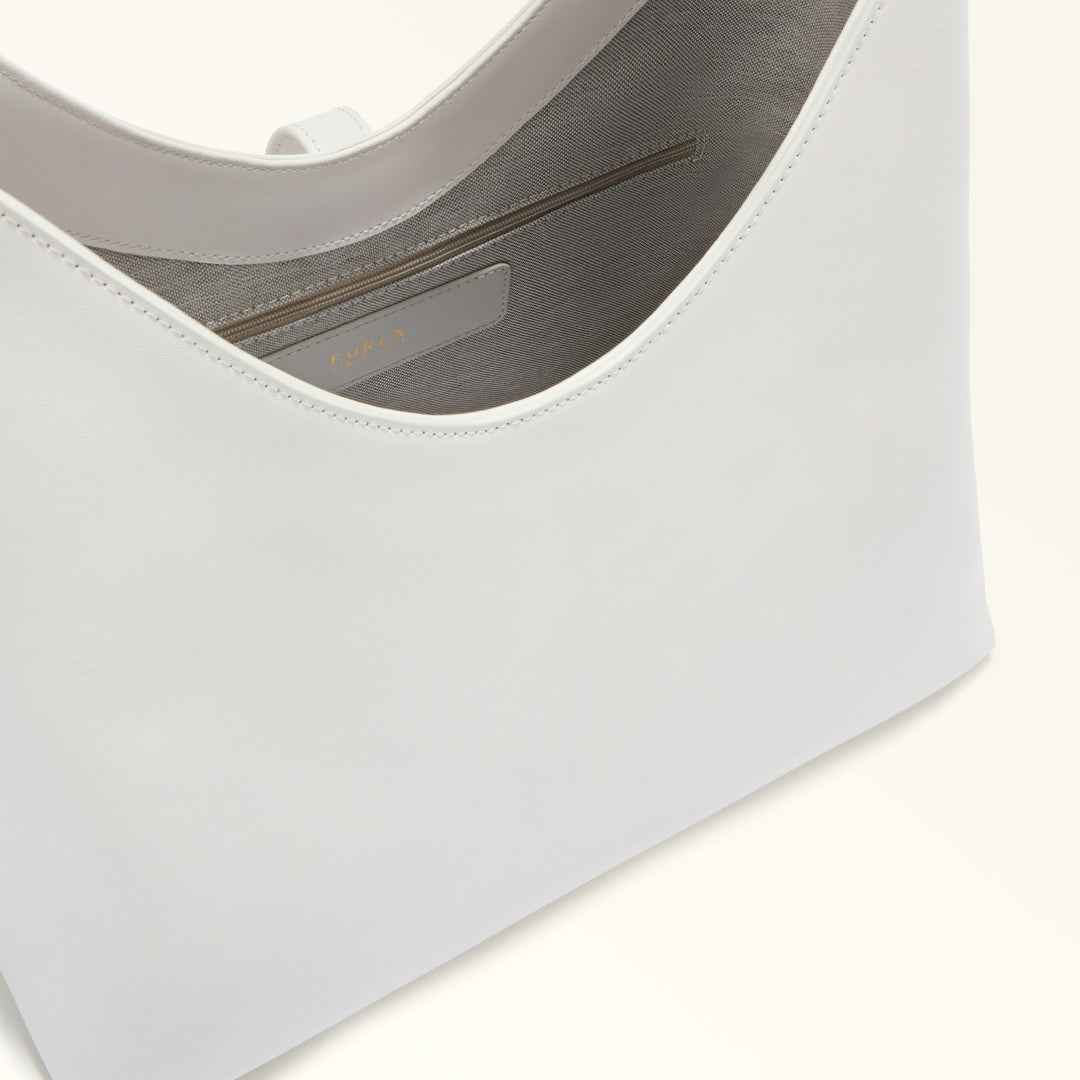 Furla Taška přes Rameno M Goccia Kůže Bílá