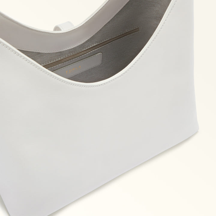 Furla Taška přes Rameno M Goccia Kůže Bílá