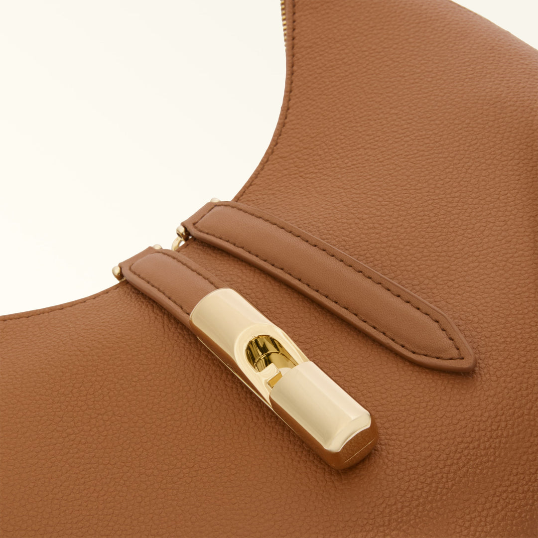 Furla Skuldertaske S Goccia Læder Brun