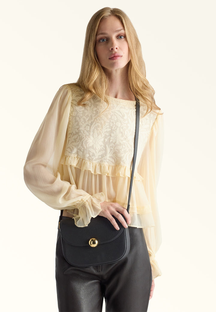 Furla Bolsa a tiracolo S Moonlight Couro Preto