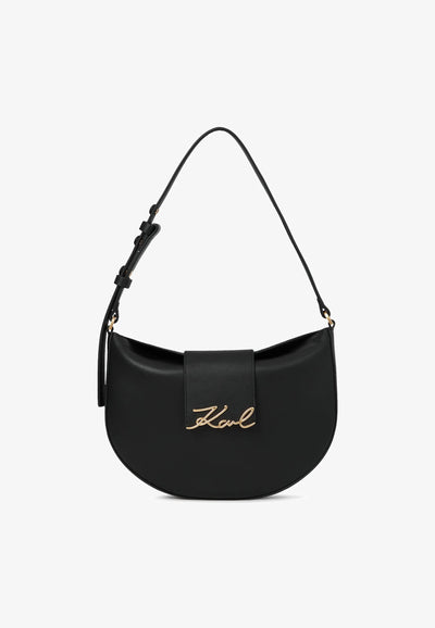 Sac lune K/Signature B1W30059 Karl Lagerfeld Noir/Doré