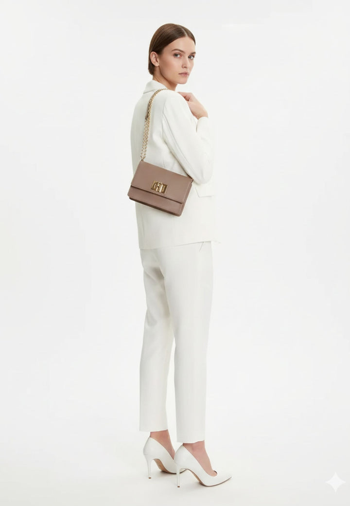 Furla Umhängetasche Mini 1927 Leder Grau