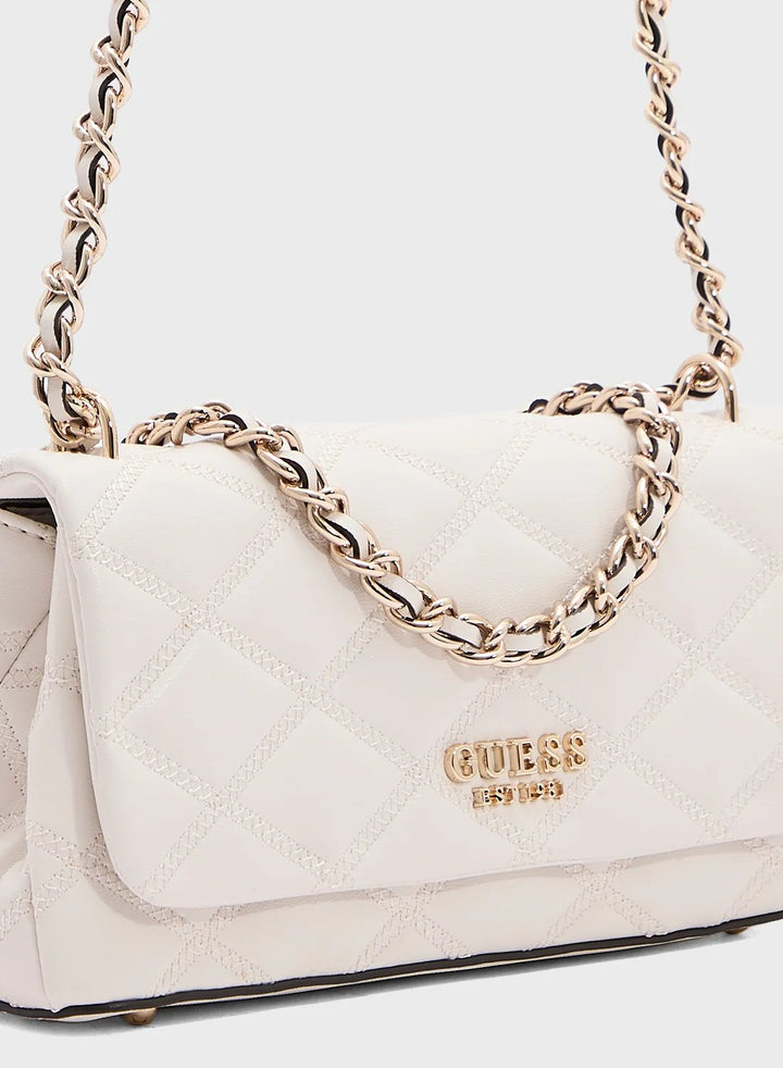 Borsa a tracolla Guess Cruise Vibe Top Zip Bianco