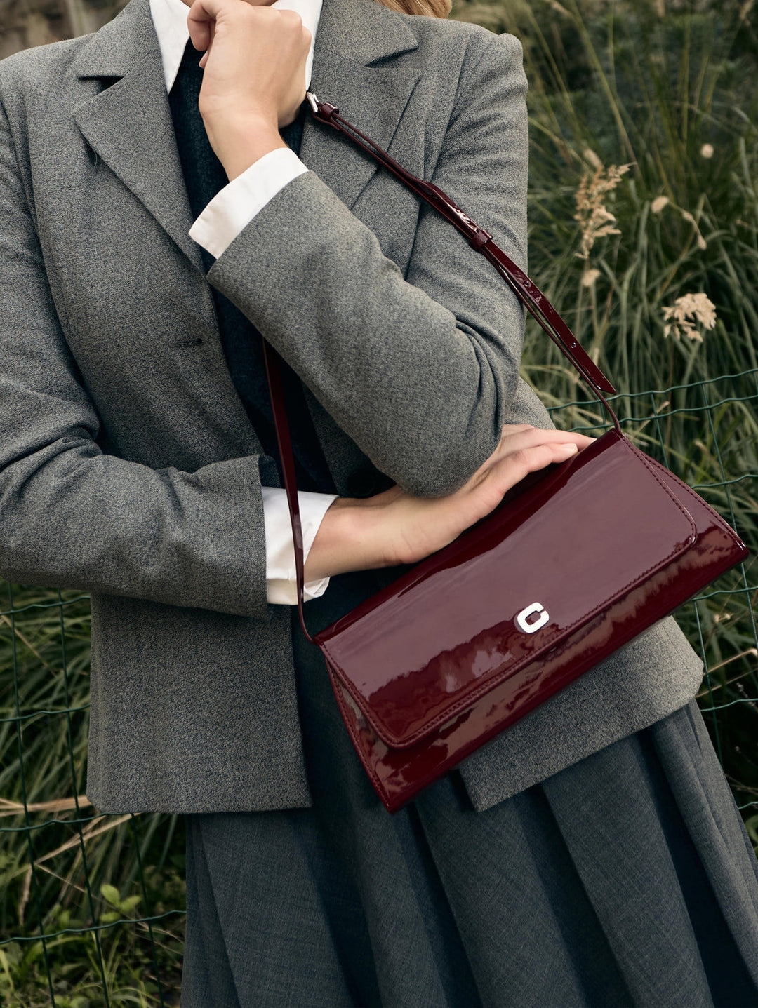 Carel Paris Sacs À Main Place De La Madeleine Cuir Rouge