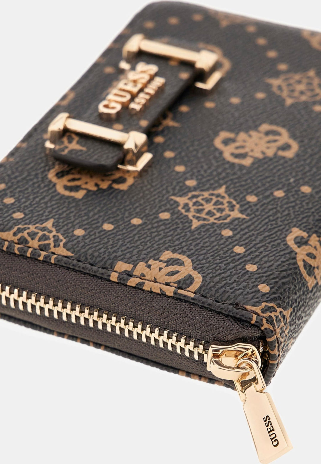 Guess Compagnon / Portefeuille Silia Slg Medium Zip Espresso Logo -- vue 7 sur 7