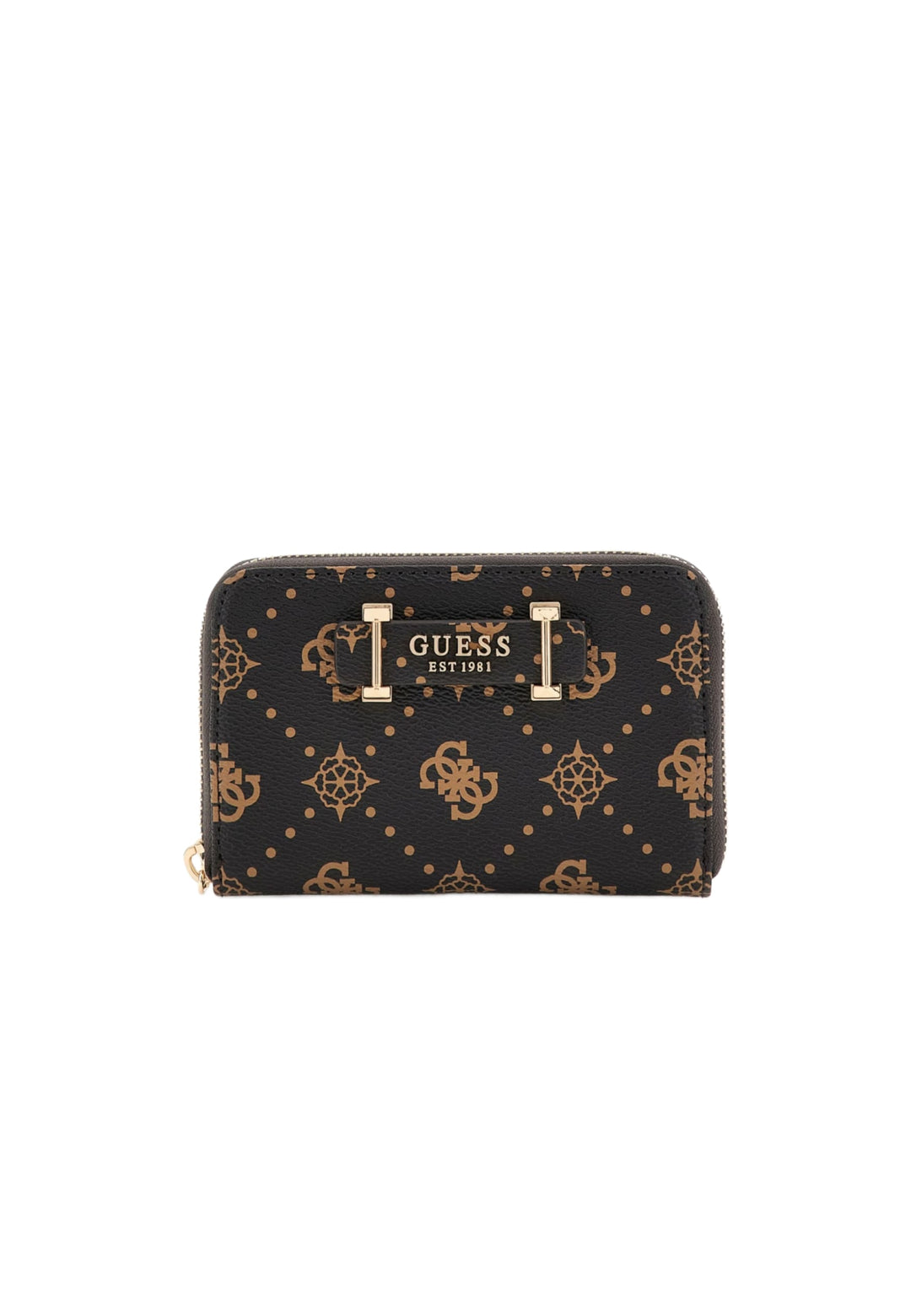 Guess Compagnon / Portefeuille Silia Slg Medium Zip Espresso Logo -- vue 1 sur 7