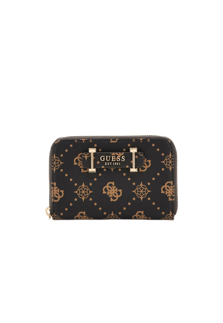 Guess Compagnon / Portefeuille Silia Slg Medium Zip Espresso Logo -- vue 1 sur 7