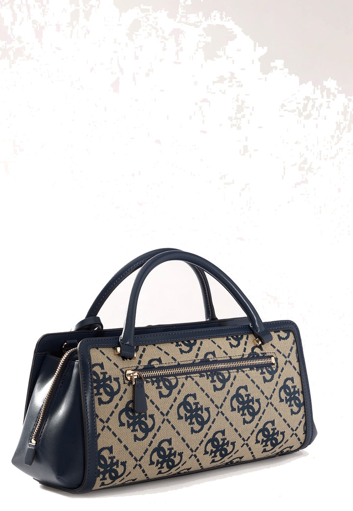 Guess Sac à Main Audrey Petit Monogramme Navy Logo — vue vue
