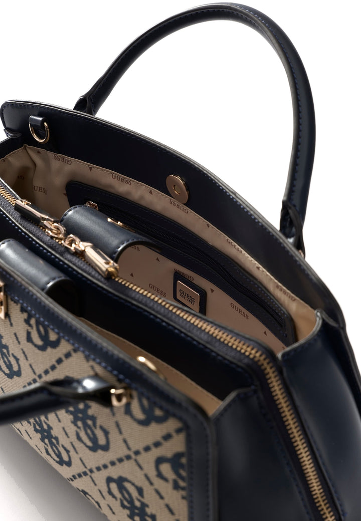 Guess Sac à Main Audrey Petit Monogramme Navy Logo — vue vue