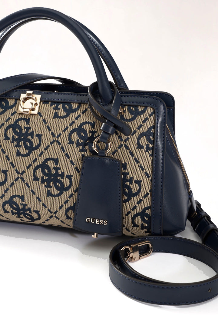 Guess Sac à Main Audrey Petit Monogramme Navy Logo — vue vue
