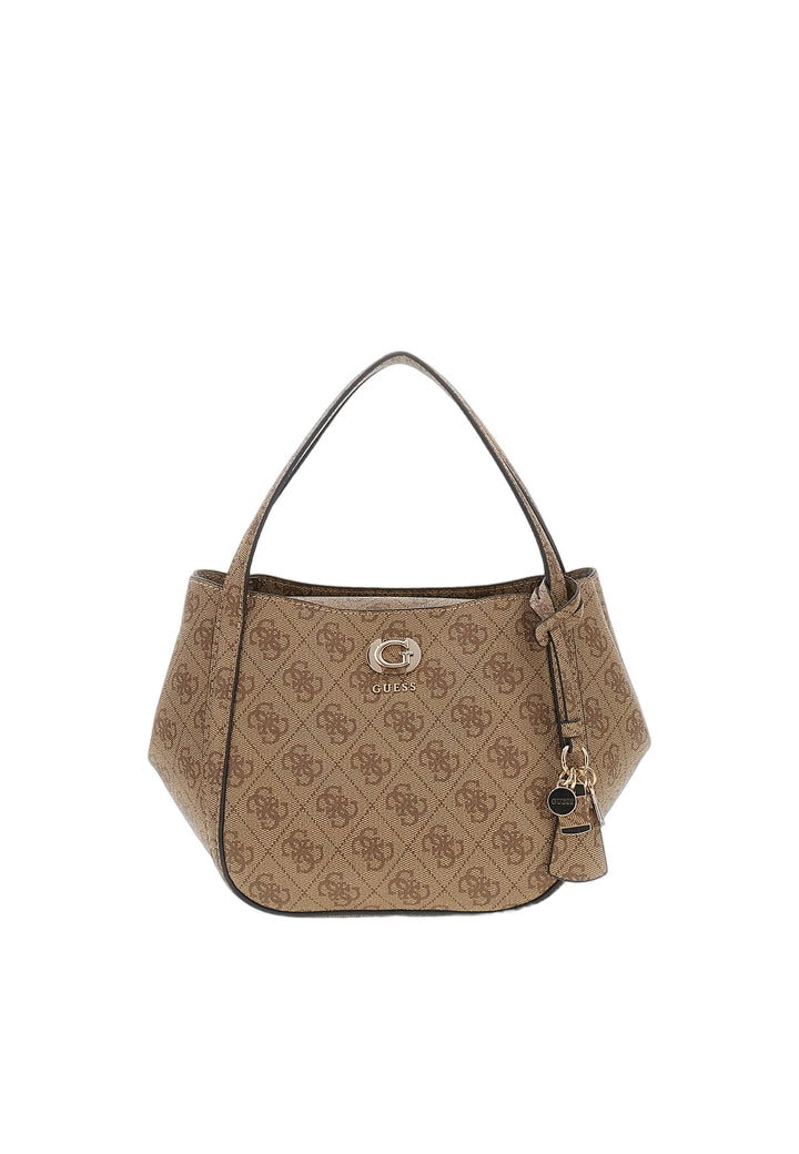 Guess Sac à Main Coleen Petit Monogramme Latte Logo — vue de face
