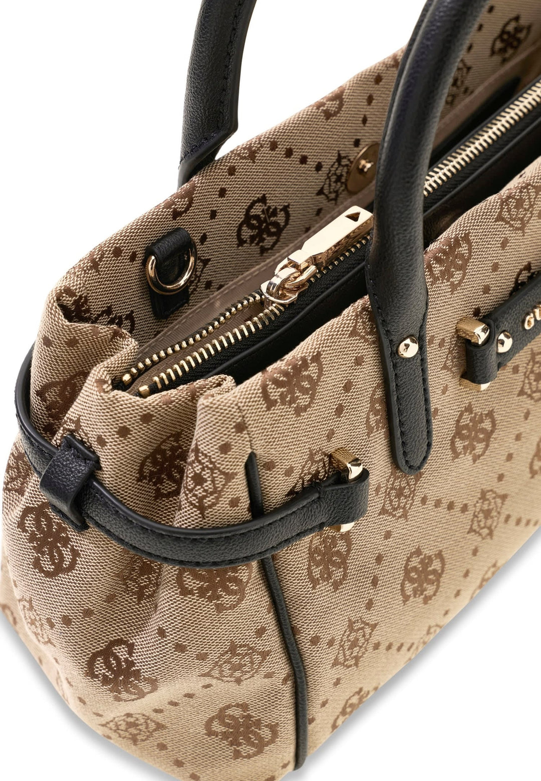Guess Sac à Main Dorothy Petit Latte Logo/Black — vue vue alternative