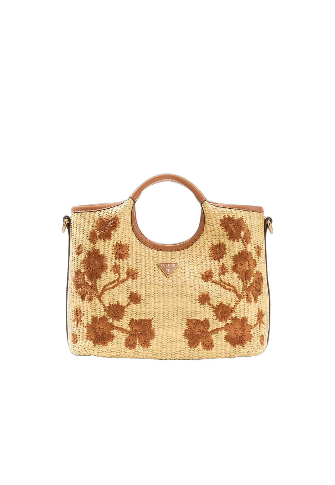 Guess Sac à Main Kirsten Mini Caramel — vue de face