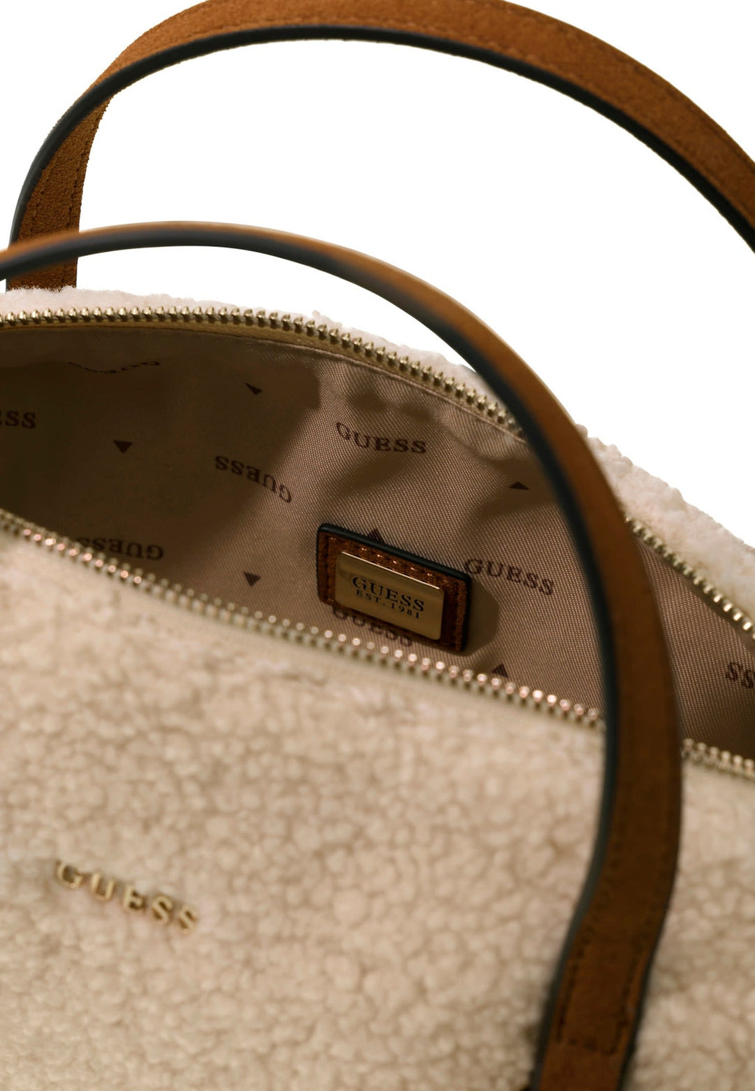 Guess Sac à Main Taylor Mini Off White/Cognac — vue vue