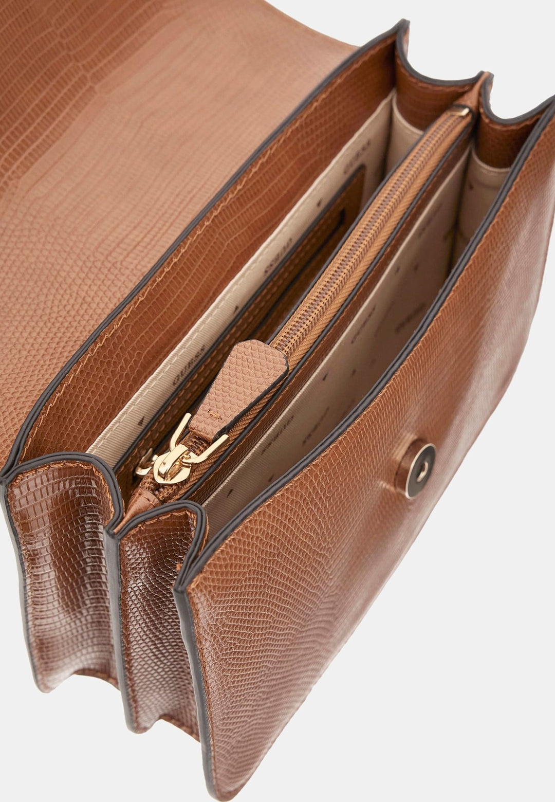 Guess Sac Bandoulière Anadela 3 Comp Satch Cognac -- vue 7 sur 7